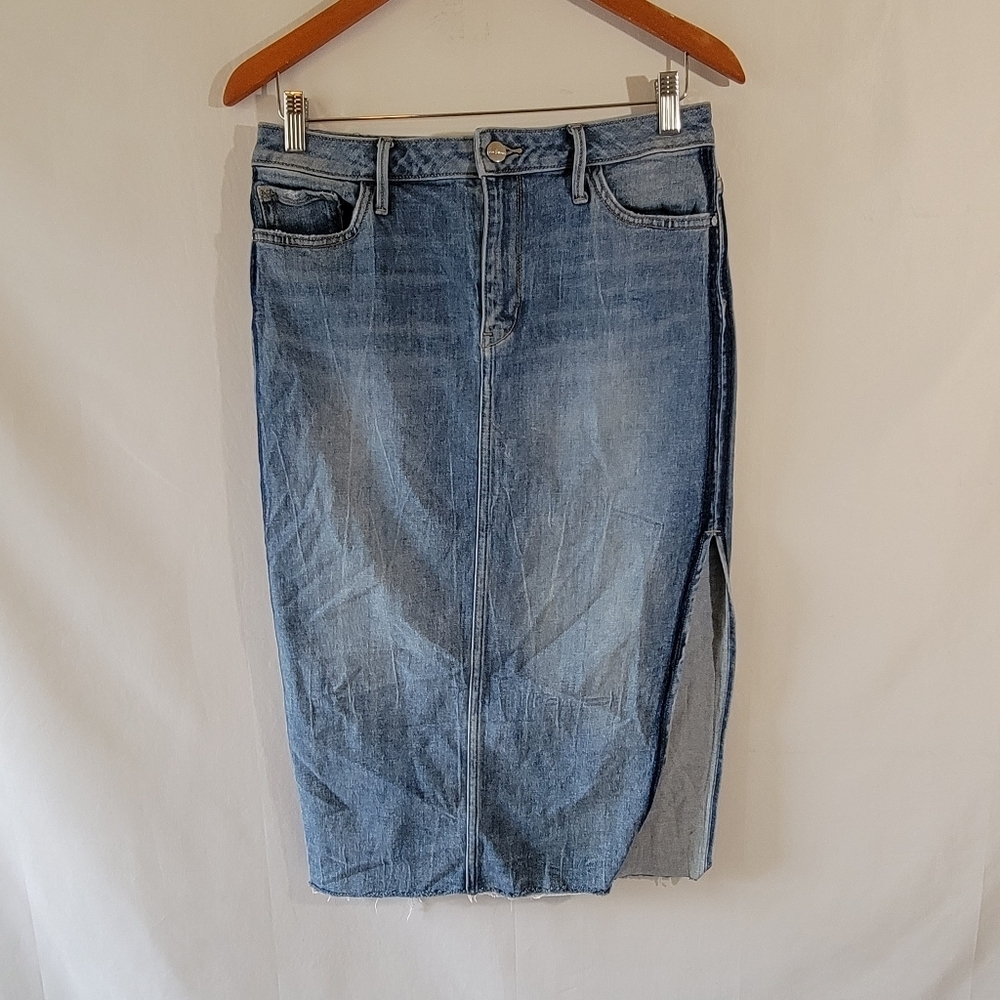Sam Edelman THE MARIBELLE Denim Skirt Sz 29 Side Slit Y2K Minimalist Festival - Picture 12 of 12